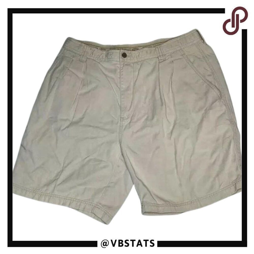 Size 36" Tommy Bahama Bone Color Flat Cotton‎ Blend Flat Front Shorts